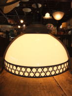 日本製　１９００ｓ和風アンティーク照明 ビンテージペンダントライト　銅巻シェード　ランプ　福岡 